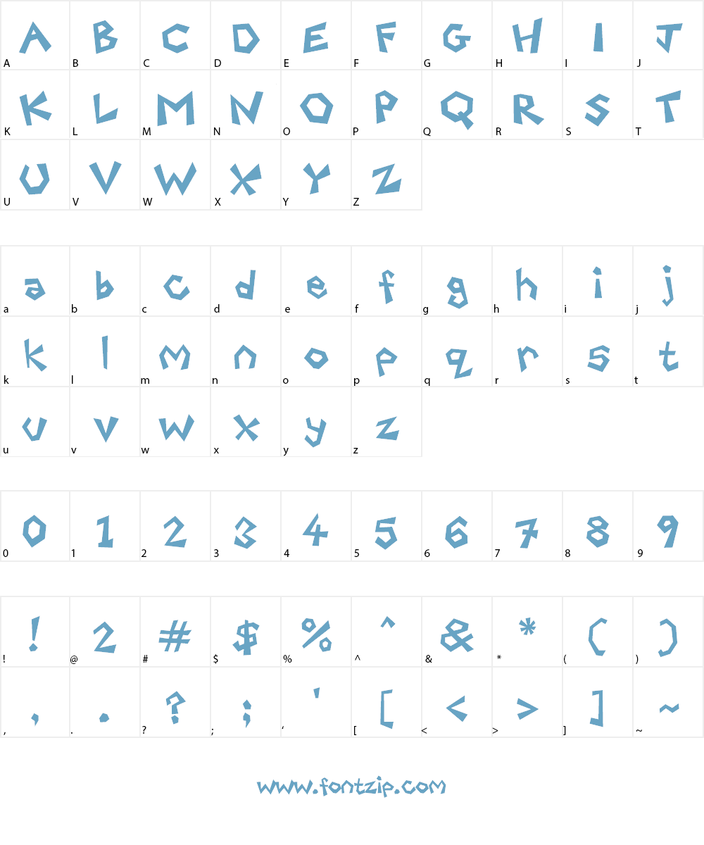 Freaky Paper Cutouts Font Character